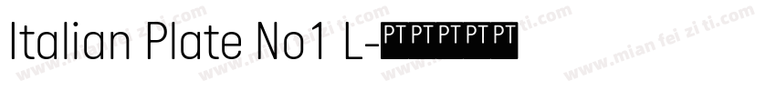 Italian Plate No1 L字体转换